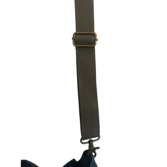 FEED + Target 20 Projects Denim & Green Canvas Small Tote Bag Crossbody #4900 - Picture 4 of 16